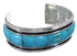 Turquoise Inlay Sterling Silver Cuff Bracelet EX41616